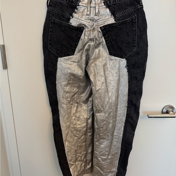 Frame Denim Black and Silver Jeans - Picture 2 of 4